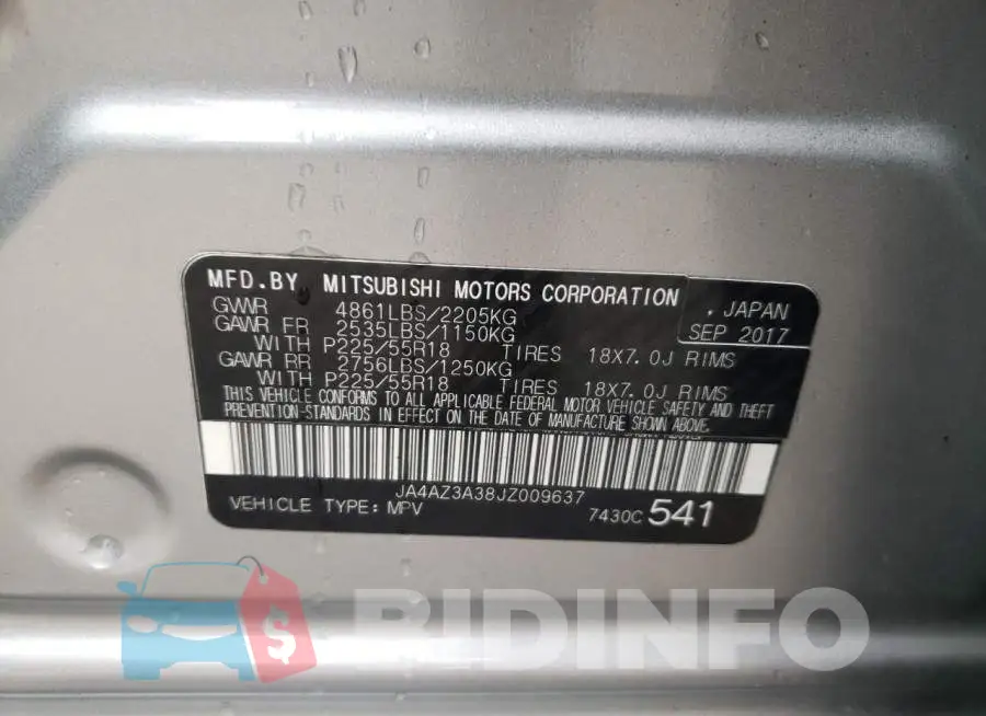 JA4AZ3A38JZ009637 Photo# 14