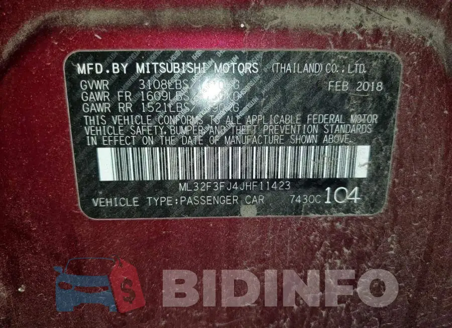 ML32F3FJ4JHF11423 Photo# 13