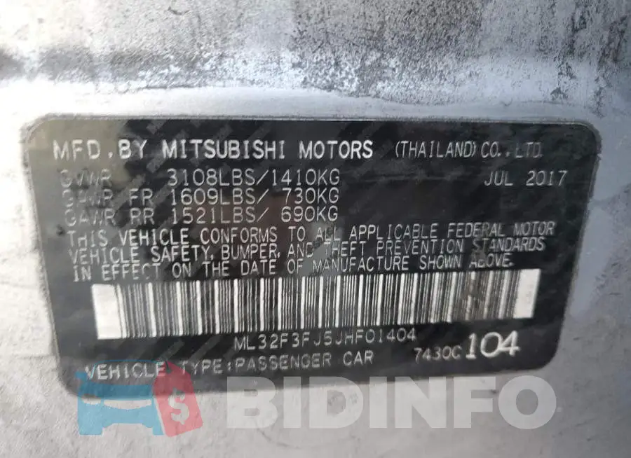 ML32F3FJ5JHF01404 Photo# 13