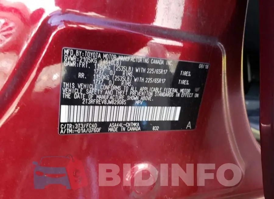 2T3RFREV8JW829085 Photo# 13
