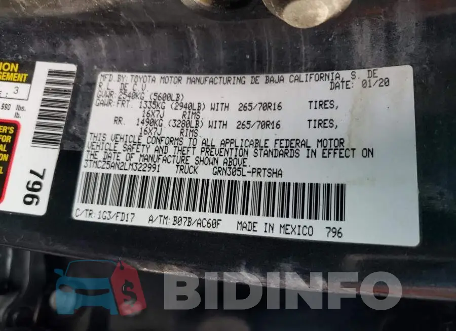 3TMCZ5AN2LM322991 Photo# 10