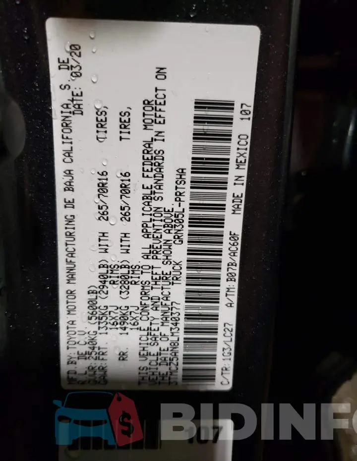 3TMCZ5AN8LM340377 Photo# 13