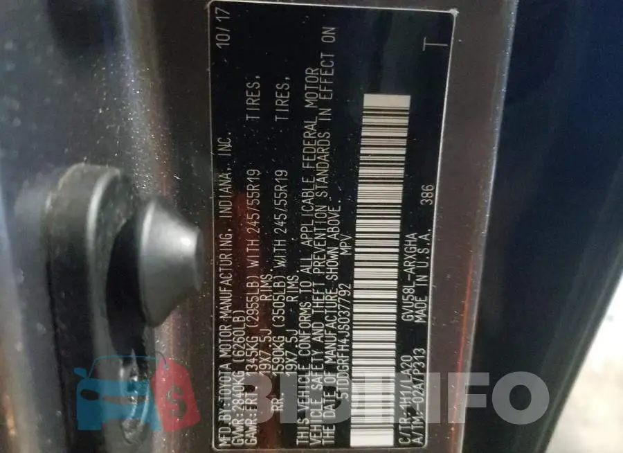 5TDDGRFH4JS037792 Photo# 13