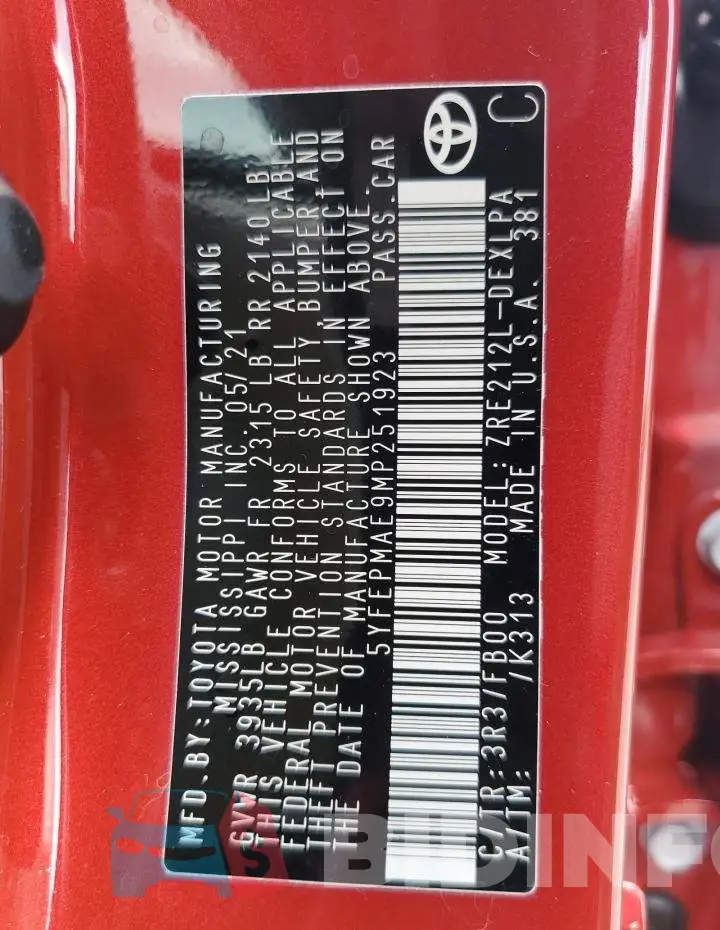 5YFEPMAE9MP251923 Photo# 10