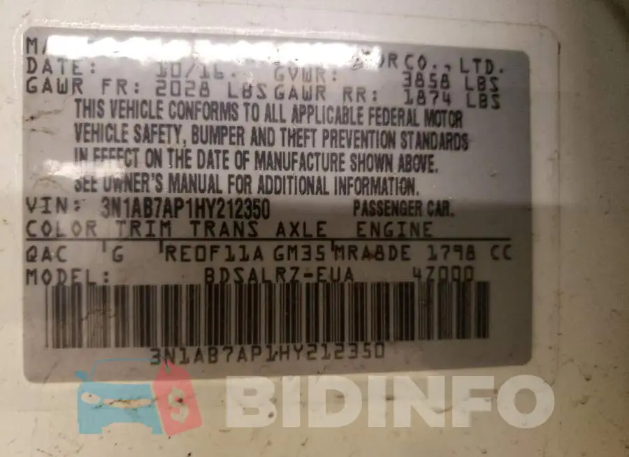 3N1AB7AP1HY212350 Photo# 10