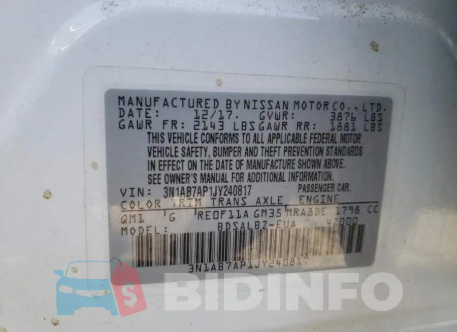 3N1AB7AP1JY240817 Photo# 10