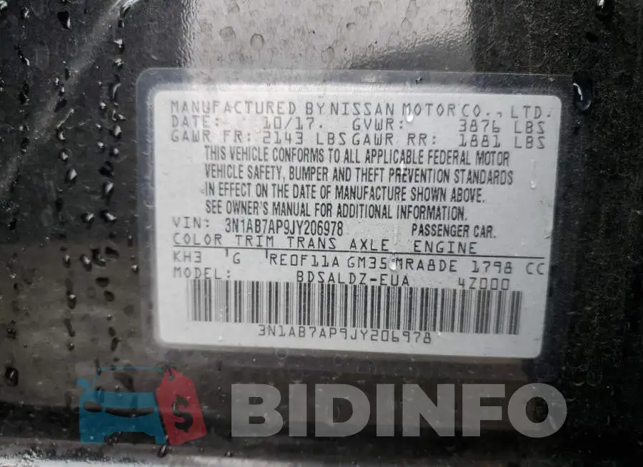 3N1AB7AP9JY206978 Photo# 12