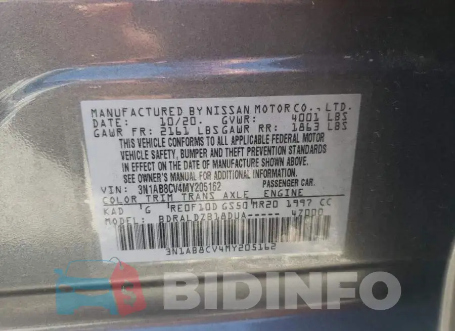 3N1AB8CV4MY205162 Photo# 10
