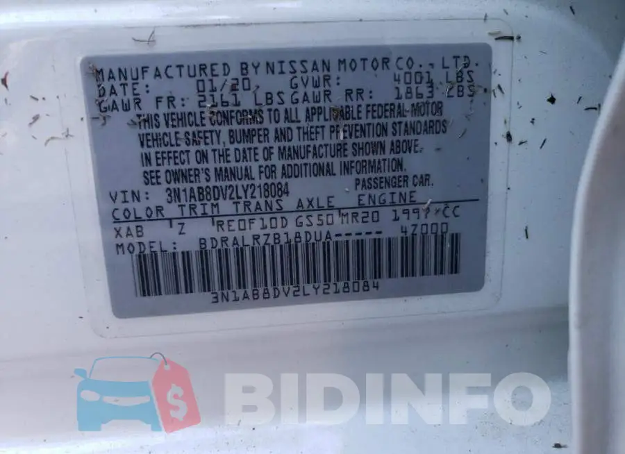 3N1AB8DV2LY218084 Photo# 10