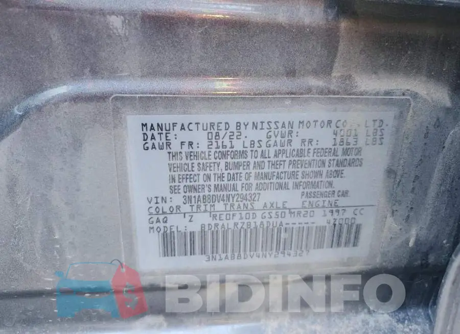 3N1AB8DV4NY294327 Photo# 12