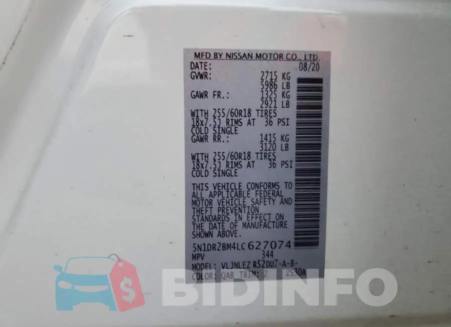 5N1DR2BM4LC627074 Photo# 13
