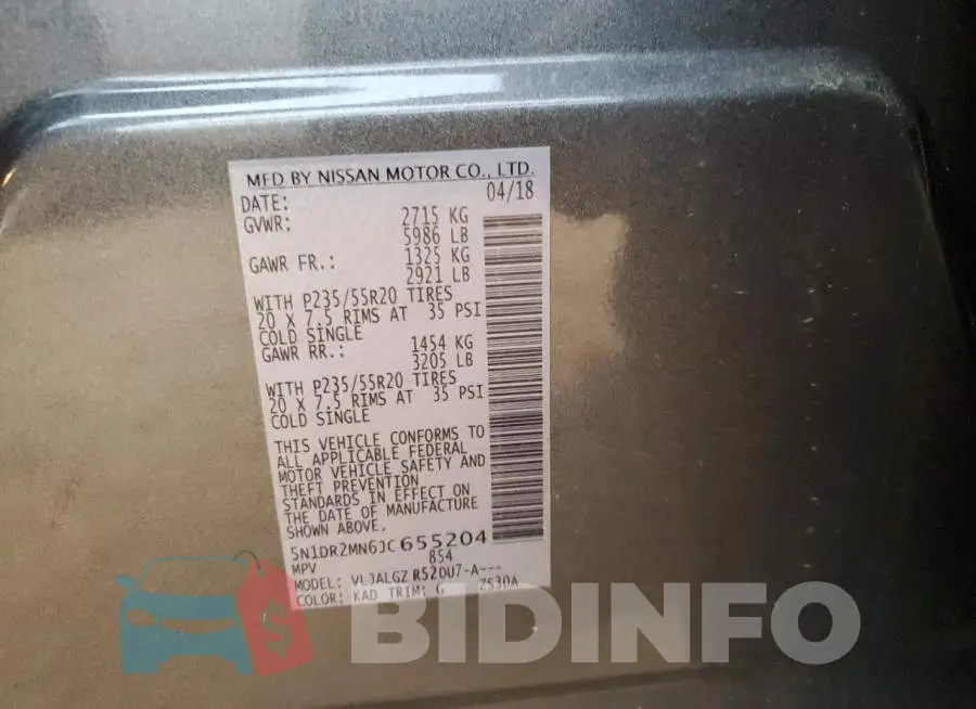 5N1DR2MN6JC655204 Photo# 13