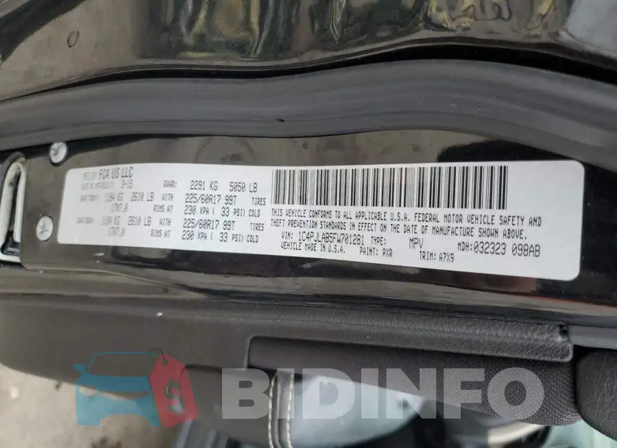 1C4PJLAB5FW701281 Photo# 13