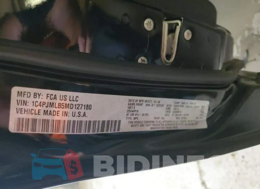 1C4PJMLB5MD127180 Photo# 10