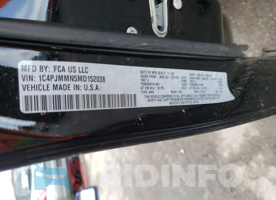 1C4PJMMN5MD152038 Photo# 13