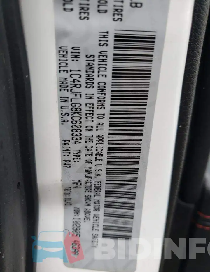 1C4RJFLG8KC608334 Photo# 12