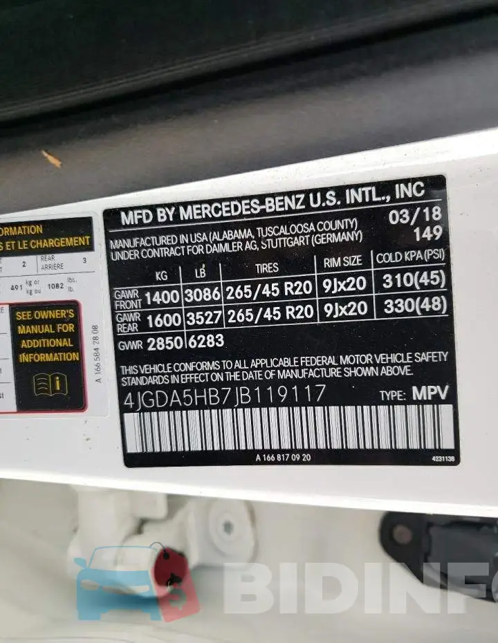 4JGDA5HB7JB119117 Photo# 12