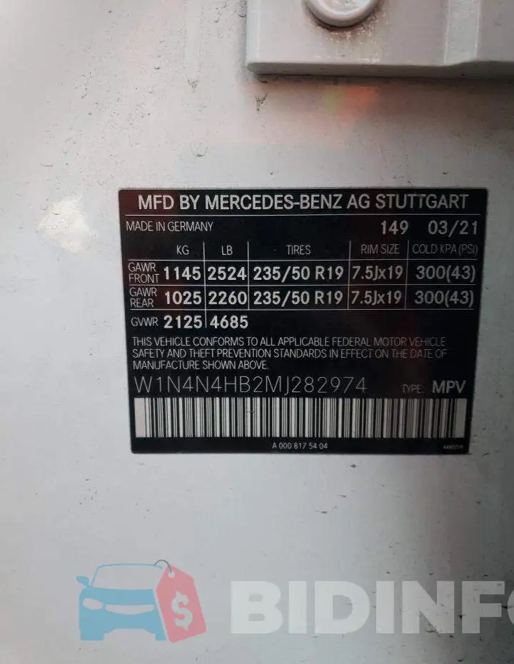 W1N4N4HB2MJ282974 Photo# 14