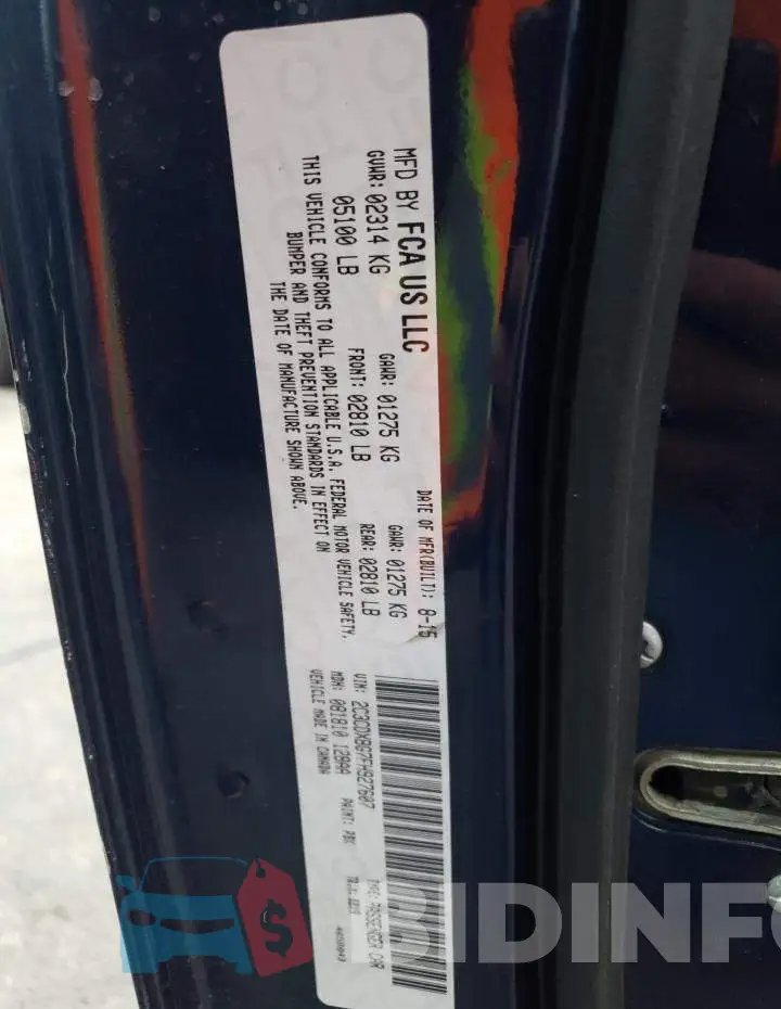2C3CDXBG7FH927607 Photo# 12