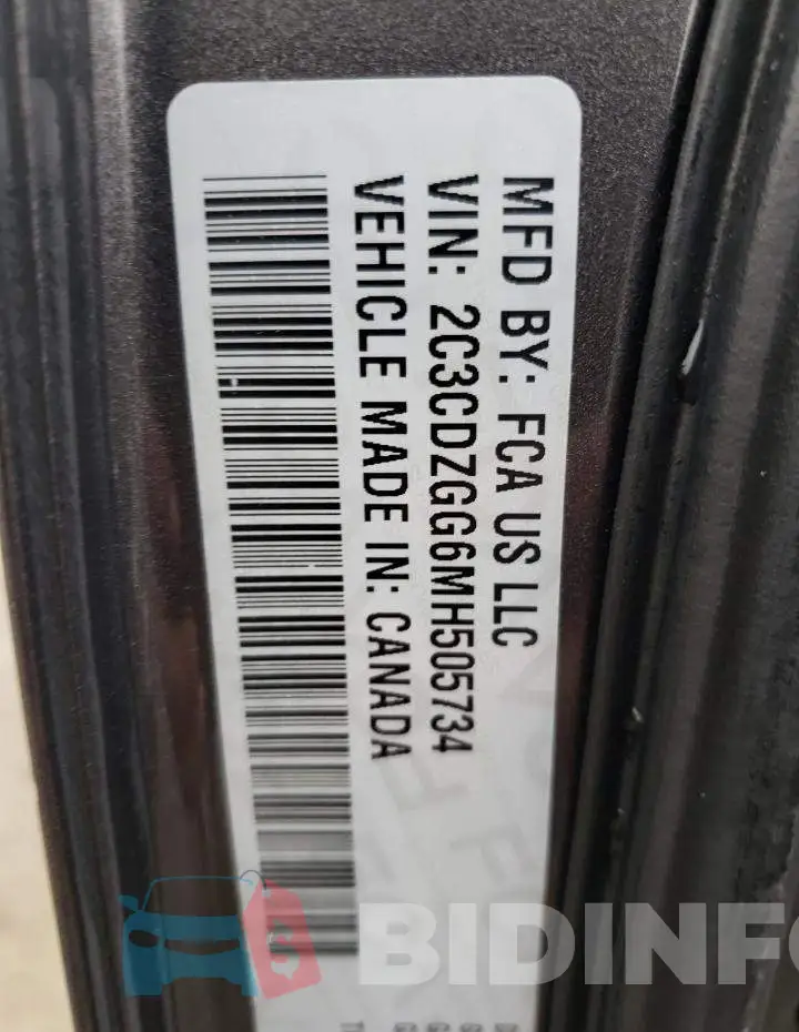 2C3CDZGG6MH505734 Photo# 12