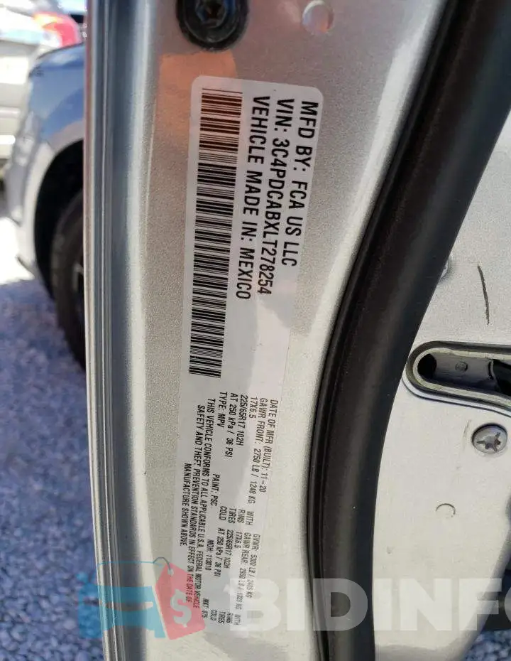 3C4PDCABXLT278254 Photo# 10
