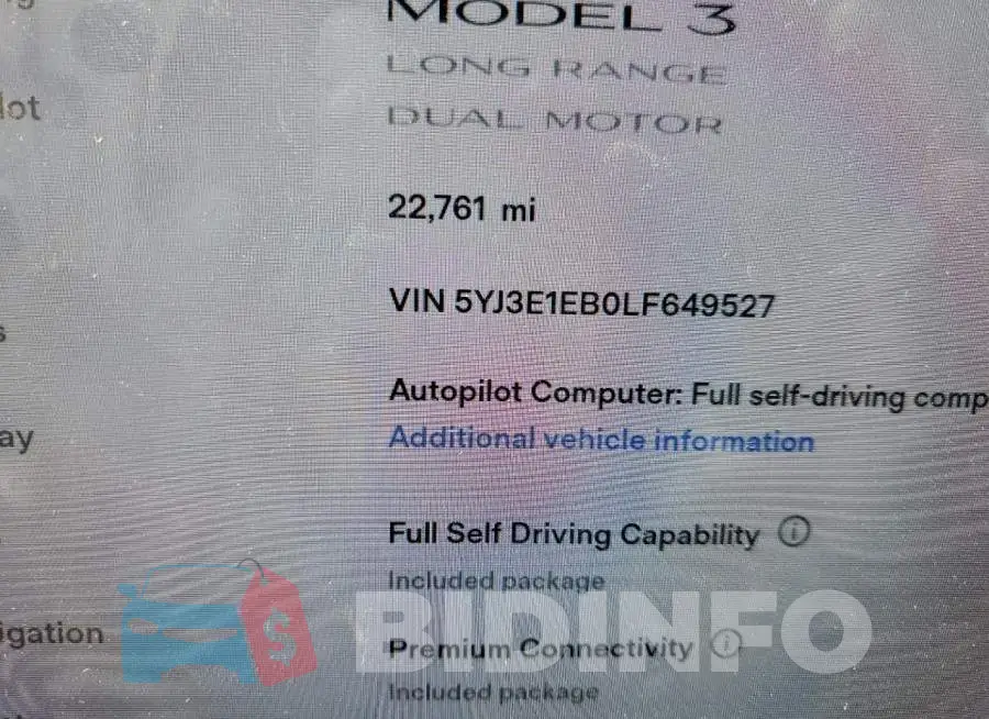 5YJ3E1EB0LF649527 Photo# 8