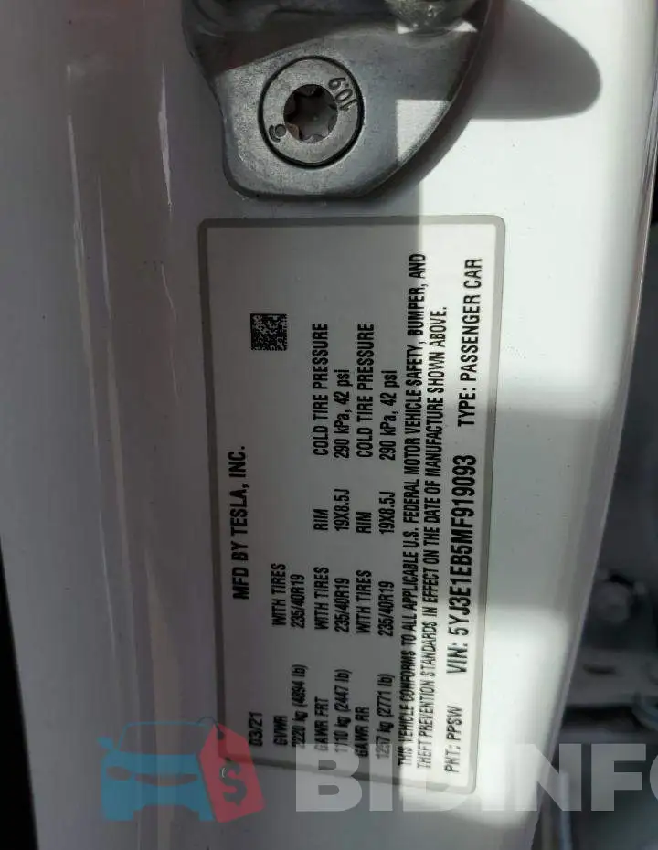 5YJ3E1EB5MF919093 Photo# 10