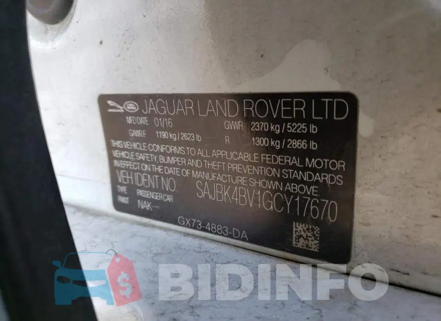 SAJBK4BV1GCY17670 Photo# 12