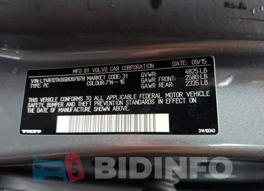 LYV612TK6GB097878 Photo# 12