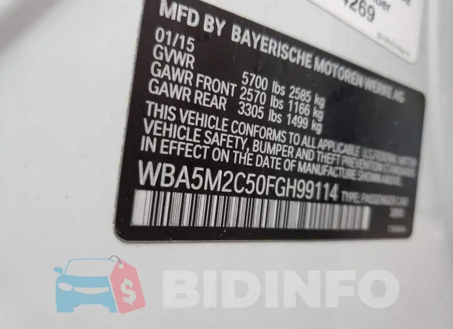 WBA5M2C50FGH99114 Photo# 13