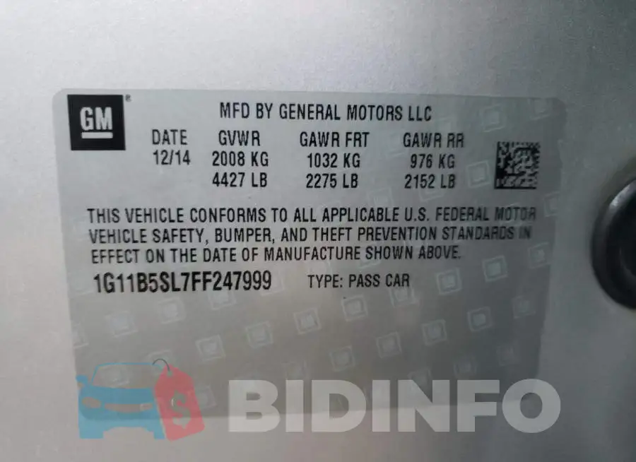 1G11B5SL7FF247999 Photo# 10