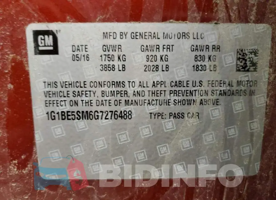 1G1BE5SM6G7276488 Photo# 10