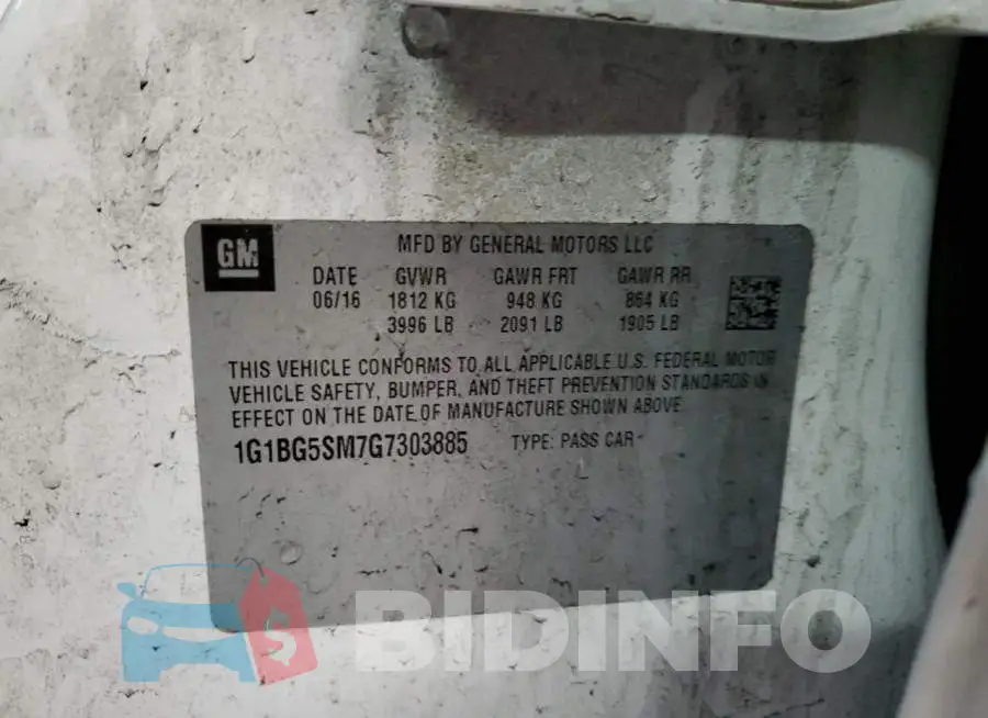 1G1BG5SM7G7303885 Photo# 12
