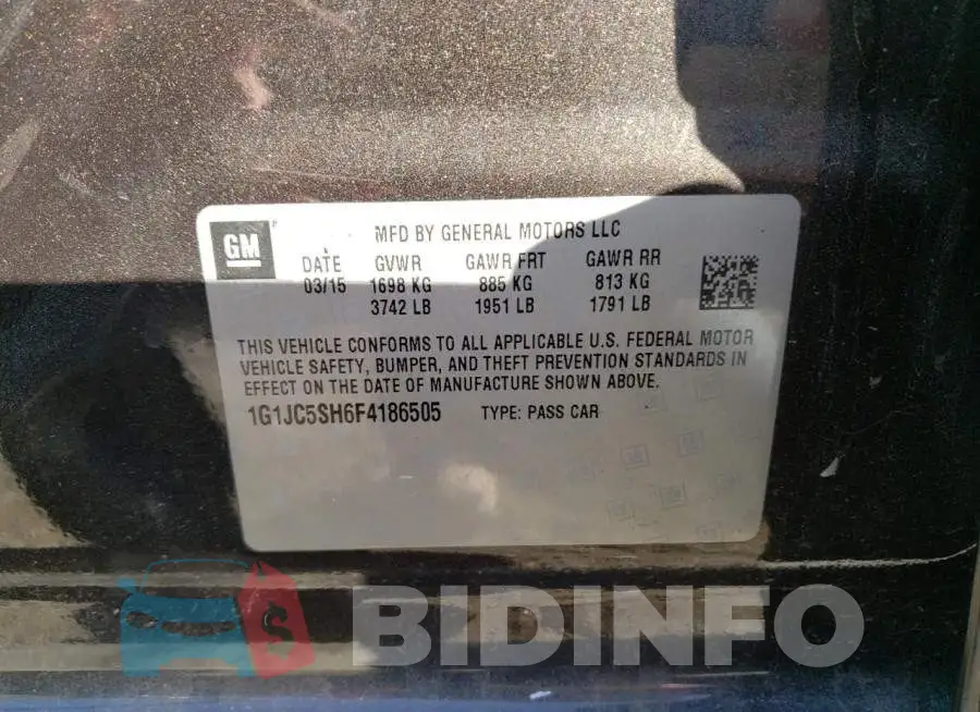 1G1JC5SH6F4186505 Photo# 13