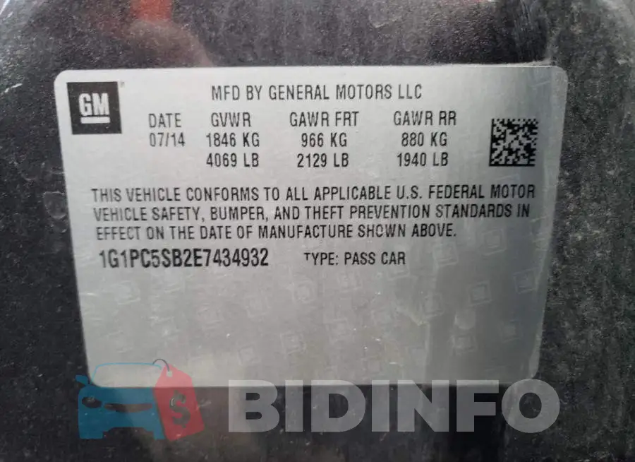 1G1PC5SB2E7434932 Photo# 12