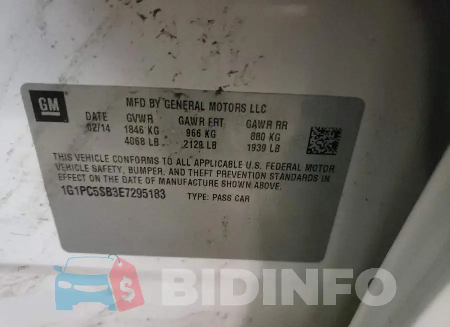 1G1PC5SB3E7295183 Photo# 12