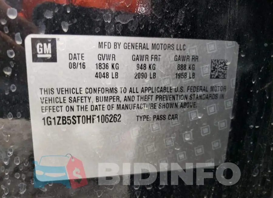 1G1ZB5ST0HF106262 Photo# 10