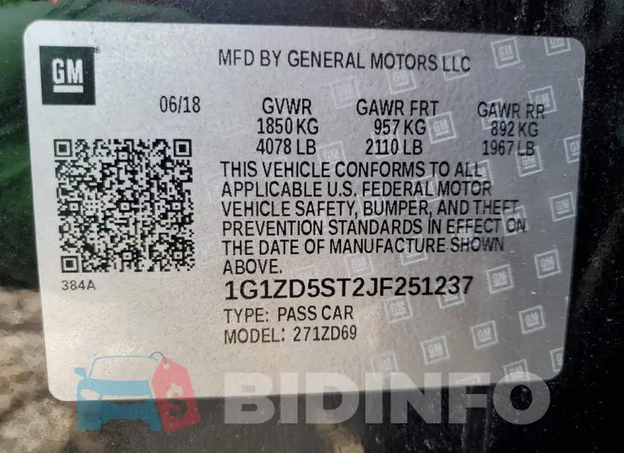 1G1ZD5ST2JF251237 Photo# 12