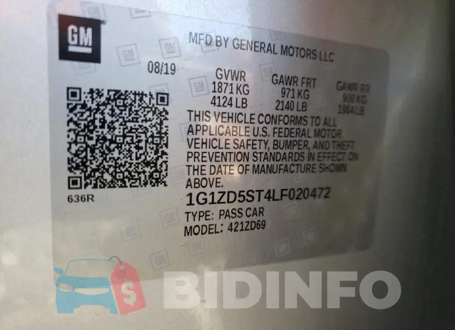 1G1ZD5ST4LF020472 Photo# 12