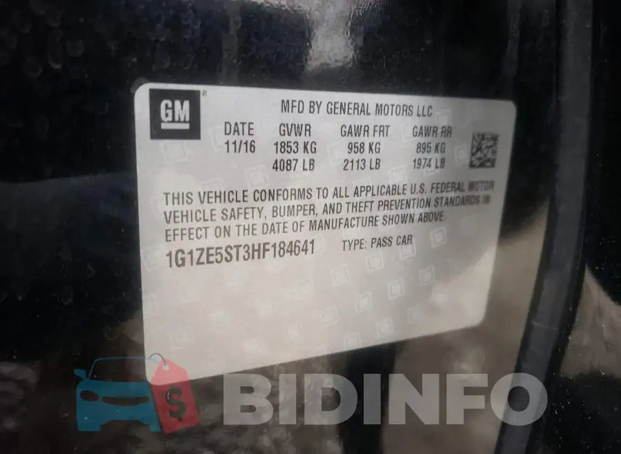1G1ZE5ST3HF184641 Photo# 10