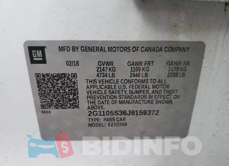2G1105S36J9159372 Photo# 10