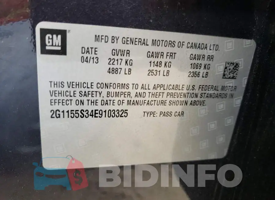 2G1155S34E9103325 Photo# 10