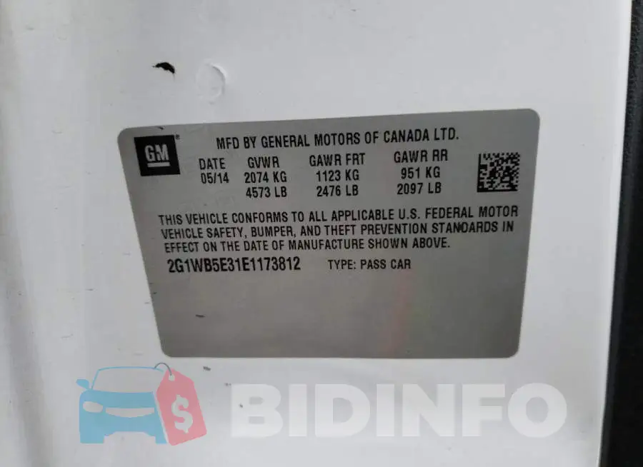 2G1WB5E31E1173812 Photo# 10
