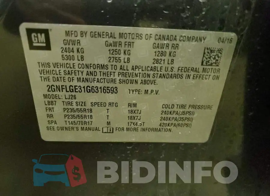 2GNFLGE31G6316593 Photo# 10