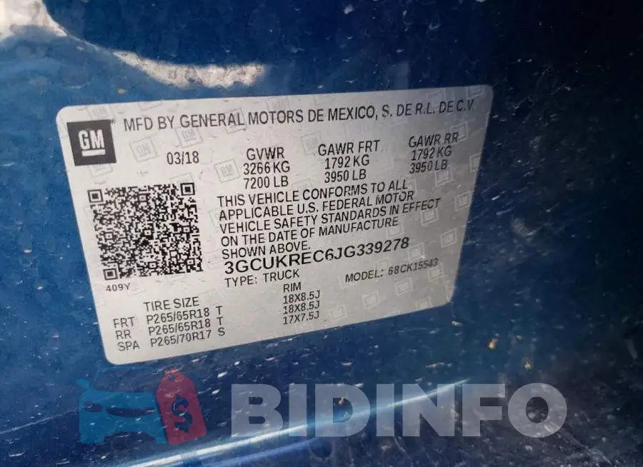 3GCUKREC6JG339278 Photo# 10