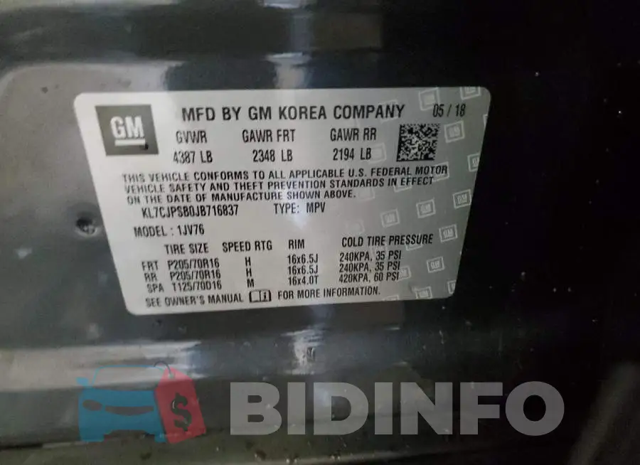 KL7CJPSB0JB716837 Photo# 12