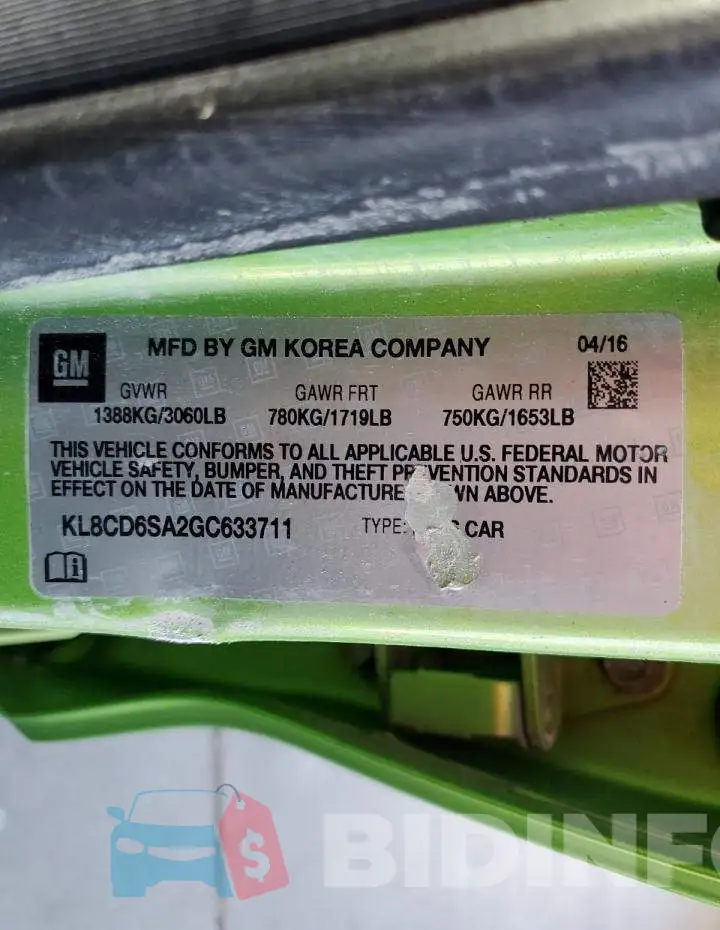 KL8CD6SA2GC633711 Photo# 10