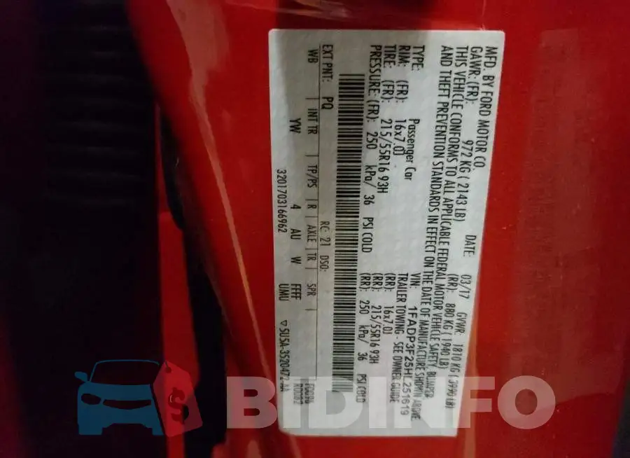 1FADP3F25HL251619 Photo# 10