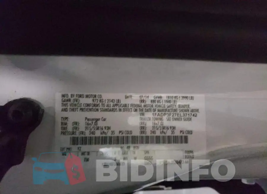 1FADP3F27EL371742 Photo# 12