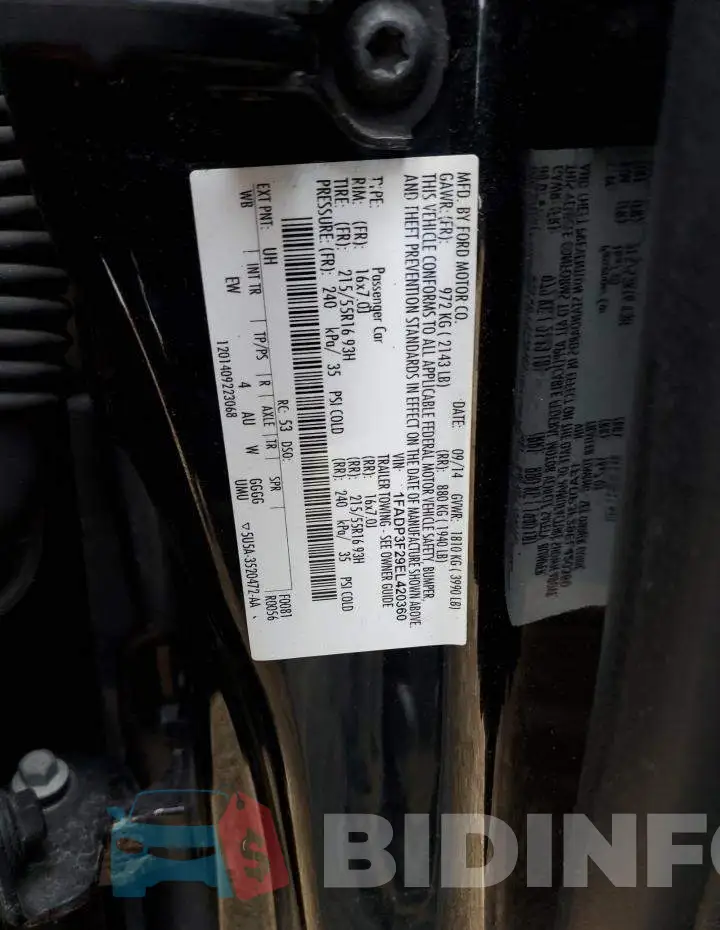 1FADP3F29EL420360 Photo# 12